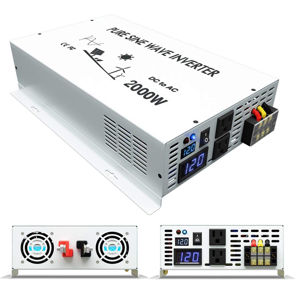 Off Grid Solar Inverter 24V 12 - Inverter Pure Sine Wave 60Hz 120V 3000W ulasan dan harga