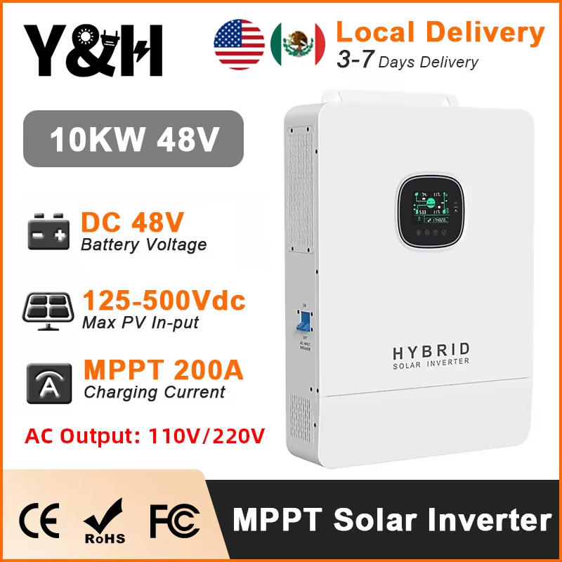Y&H 10KW Hybrid Solar Inverter - Split Phase Inverter 10Kw 110V 220V ulasan dan harga