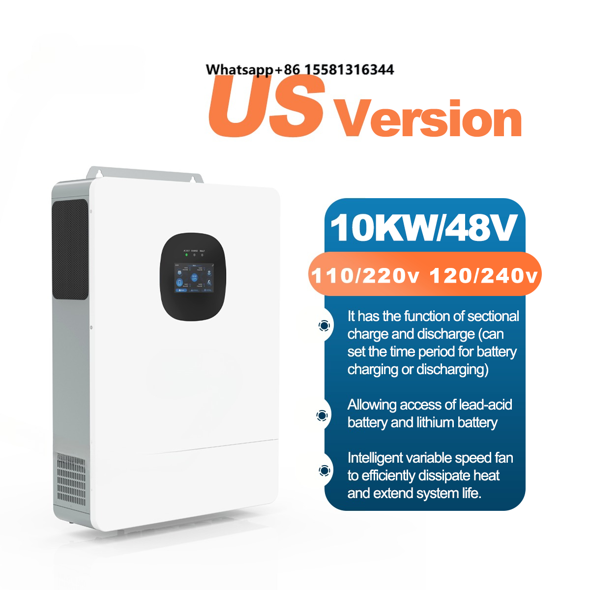 UNC 10KW 10KVA 110V/220V 51.2V - Split Phase Inverter 10Kw 110V 220V ulasan dan harga