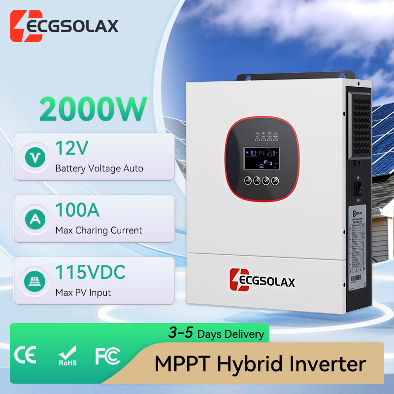 ECGSOLAX 2000W 12V MPPT Hybrid - Grid Tie Inverter Limiter 2000W ulasan dan harga